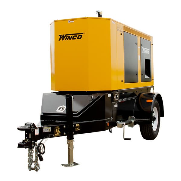Winco RP55 _ 45kW Industrial Towable Diesel Generator w_ Tra
